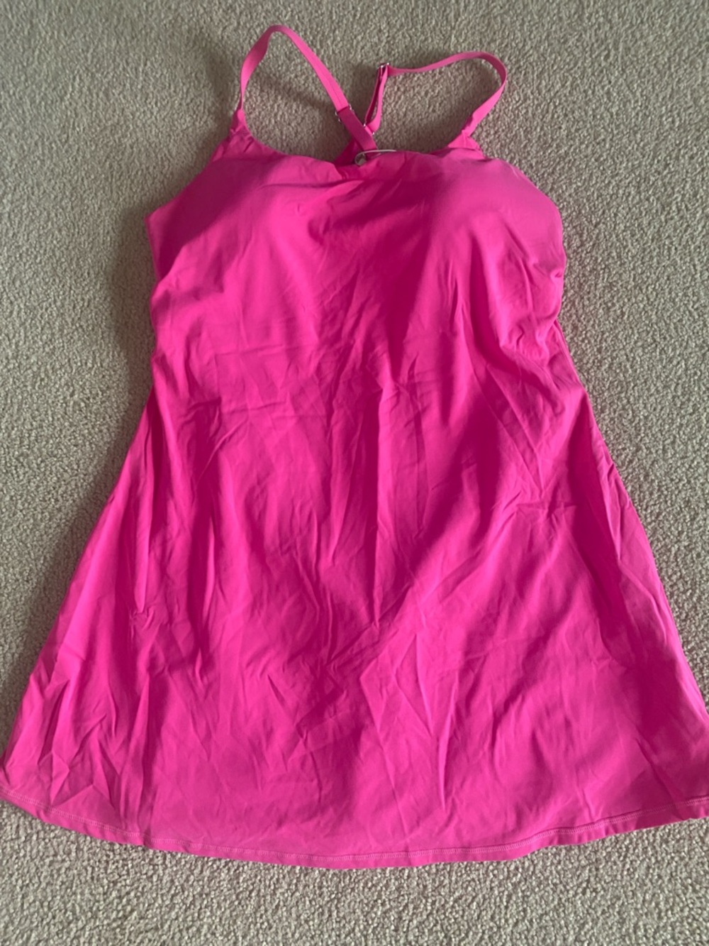 LARGE.  HALARA SOFTLY ZERO PLUSH MOLDED CUPS BACKLESS EASY PEEZY ACTIVE  DRESS - Picture 5 of 11